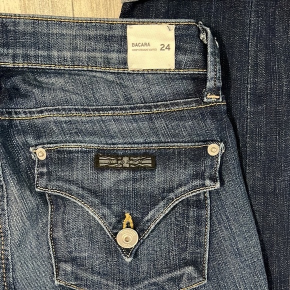 Hudson Bacara Crop Straight Cuffed Jeans Size 24 - Picture 5 of 12